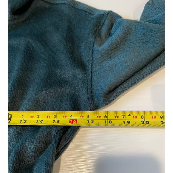 Fabletics Cozy Cord Zip Jumpsuit Plush Sz XS Green Pockets Loungewear Athleisure - Picture 10 of 14